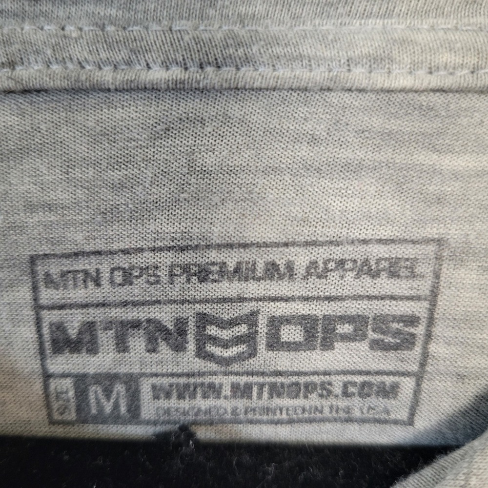 MTN OPS Gray Hooded Long Sleeve Graphic Shirt H212 Mens Medium - Picture 4 of 9
